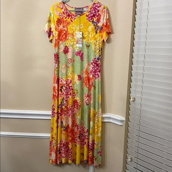 NWT JOHNNY WAS THE JANIE FAVORITE CAP SLEEVE DRESS-Charlie MULTI - Picture 3 of 4